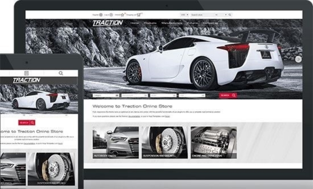 قالب Traction Responsive