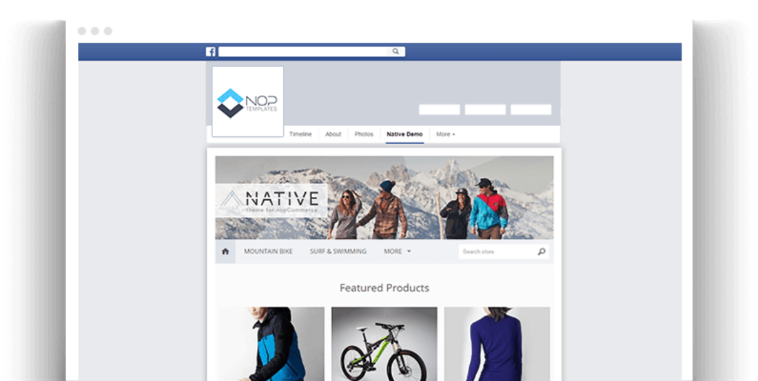 Nop Facebook Shop (فروشگاه فیسبوک)