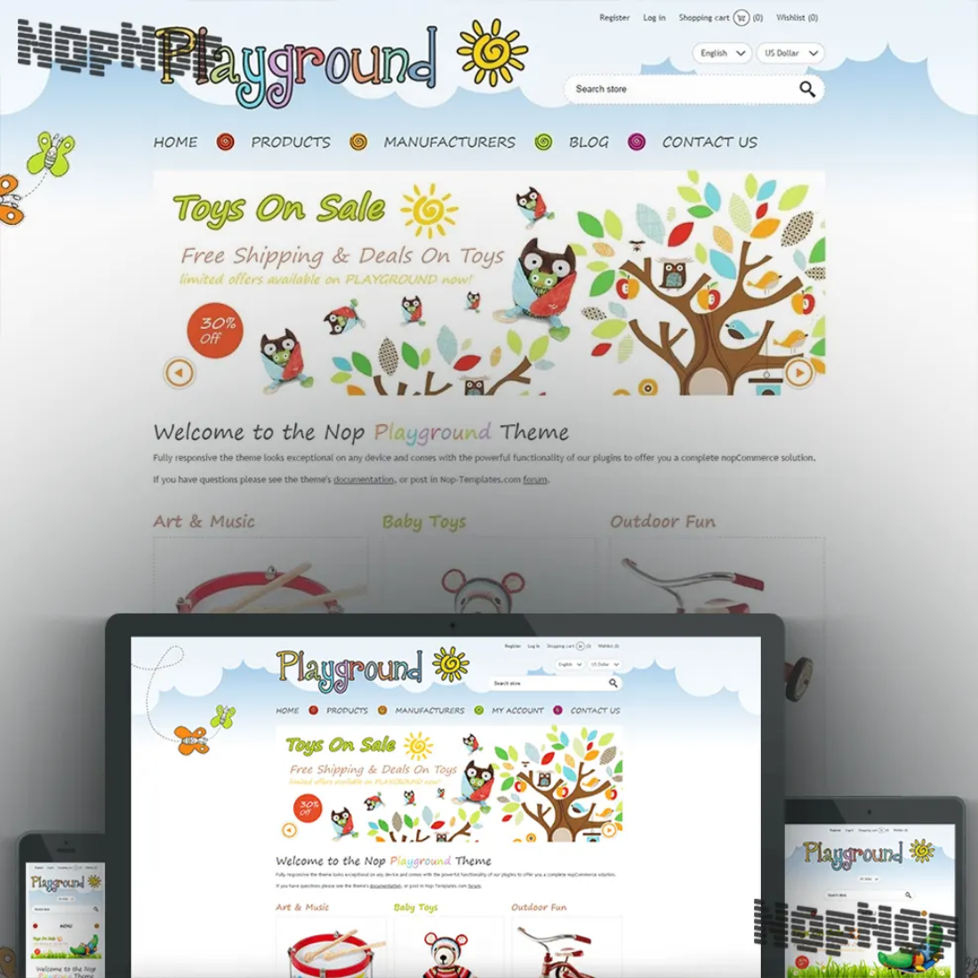  قالب Nop Playground برای ورژن 4.20